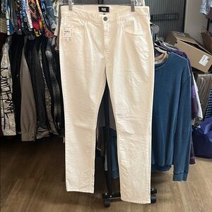 PAIGE Federal A White Cotton Chinos